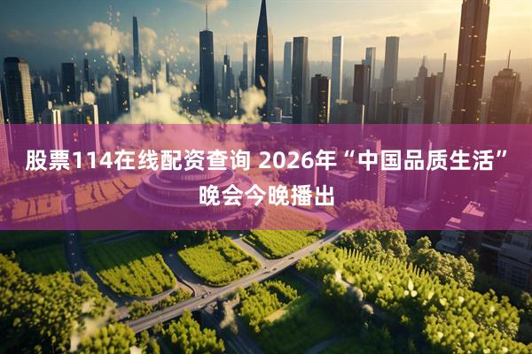 股票114在线配资查询 2026年“中国品质生活”晚会今晚播出